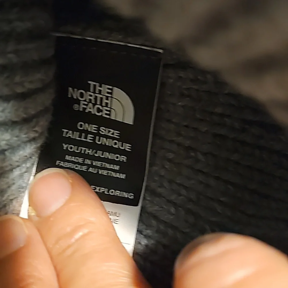 Gray beanie, north face hat - Picture 2 of 2
